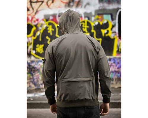 Міська вітровка Stone Island карман оліва 4 люкс ДЛ7037