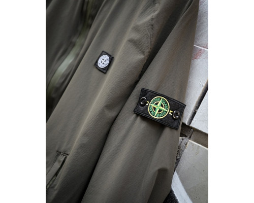 Міська вітровка Stone Island карман оліва 4 люкс ДЛ7037