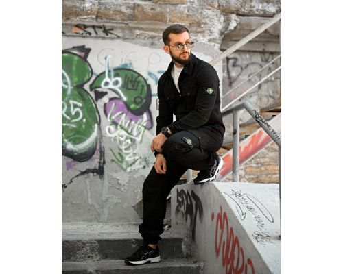 Костюм Stone island black РА5072