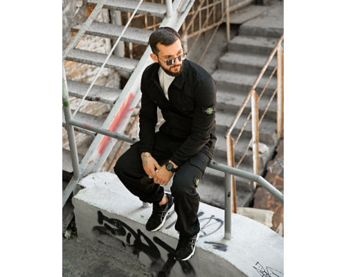 Костюм Stone island black РА5072