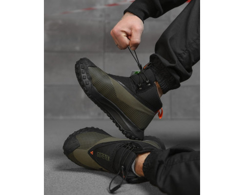 Зимові чоловічі термо кросівки Goretex хакі ВТ4754