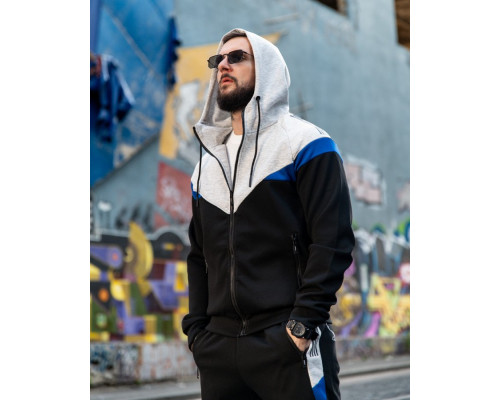 Чоловічий спортивний костюм FRUKT grey/black PP7926
