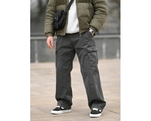 Карго штани Oversize сірі ВТ5308