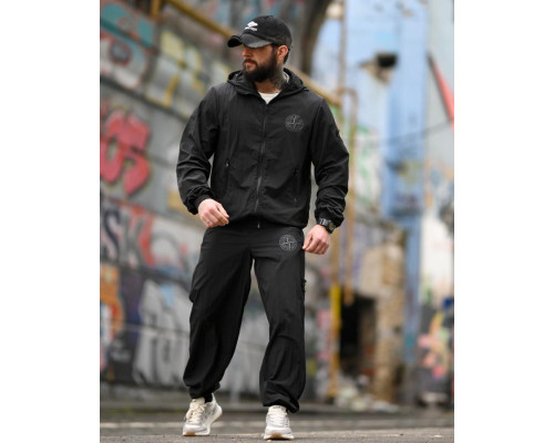 Чоловічий спортивний костюм ST injastis total black ТР6719