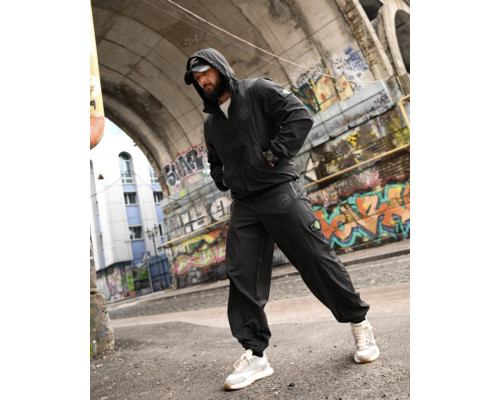 Чоловічий спортивний костюм ST injastis total black ТР6719