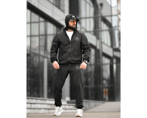Чоловічий спортивний костюм ST injastis total black ТР6719