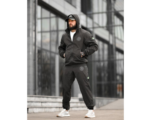 Чоловічий спортивний костюм ST injastis total black ТР6719