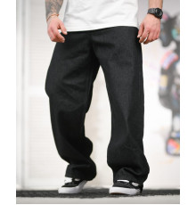 Джинси баггі stussy terecs чорні ТР6856