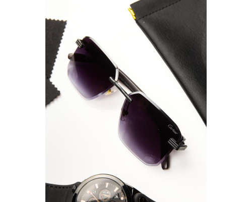 Чоловічі Сонцезахисні окуляри Cartier black ТР6901