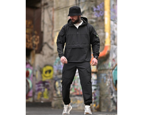 Спортивний костюм анорак Si black ТР6072