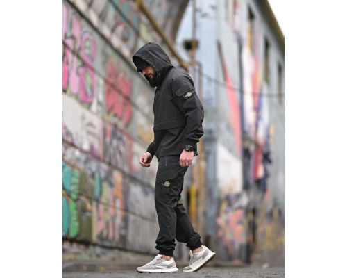 Спортивний костюм анорак Si black ТР6072