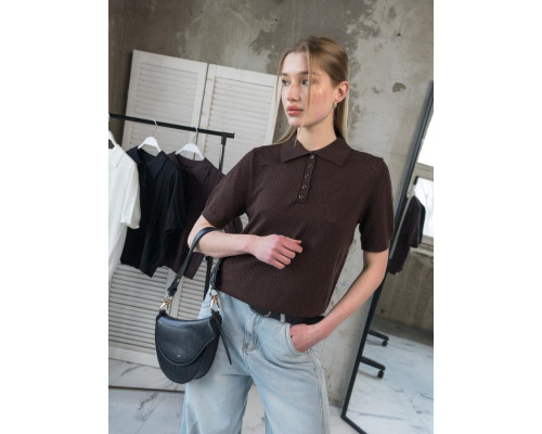 В'язане поло brown ТР6114