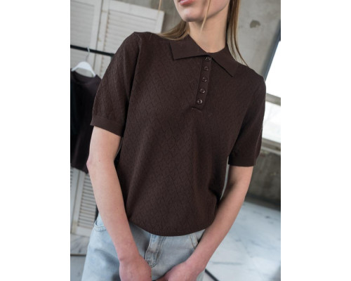 В'язане поло brown ТР6114