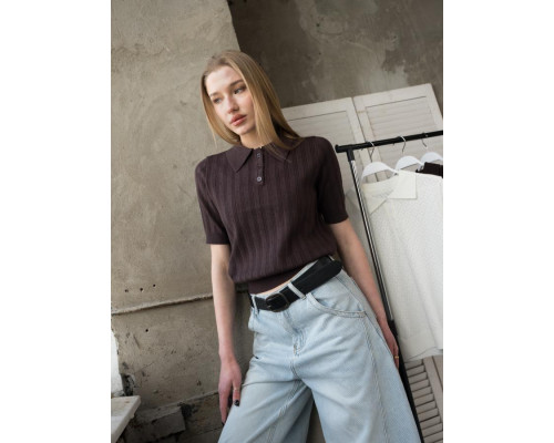 В'язане поло brown ТР6117