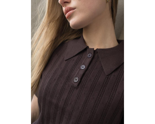 В'язане поло brown ТР6117