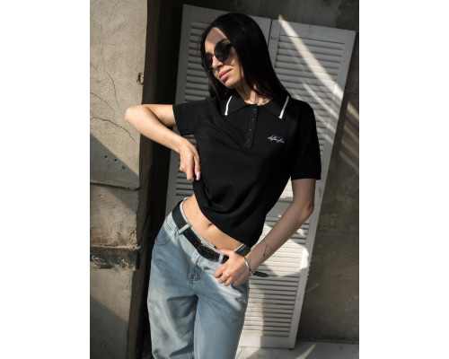 В'язане поло black ТР6121