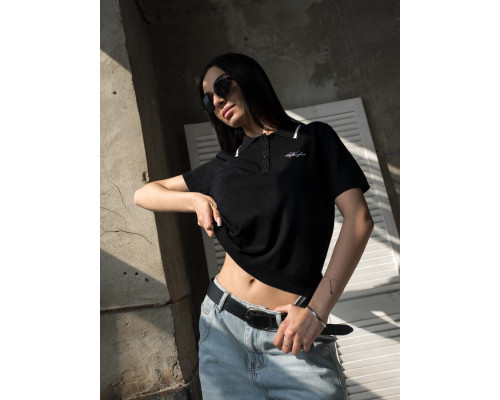 В'язане поло black ТР6121