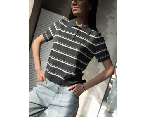 В'язане поло grey ТР6123
