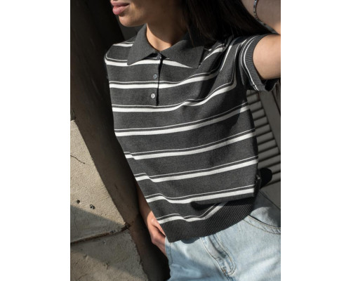 В'язане поло grey ТР6123