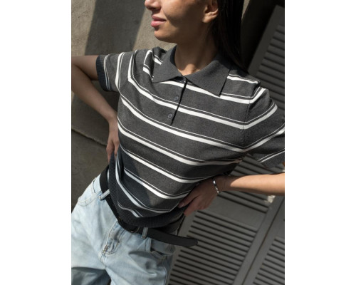 В'язане поло grey ТР6123