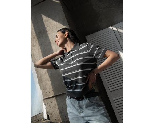 В'язане поло grey ТР6123