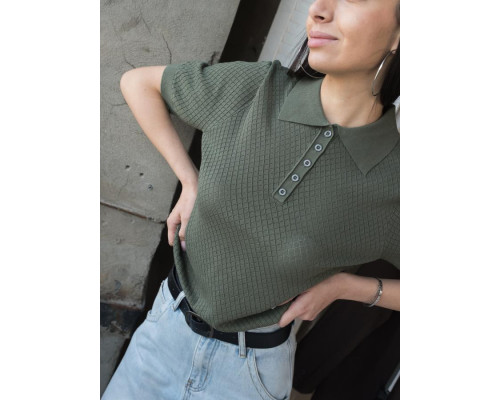 В'язане поло green ТР6125