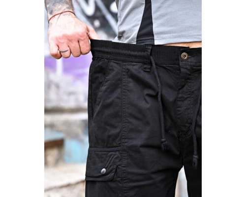 Чоловічі шорти-карго SI PALUM black ТР6974