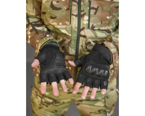 рукавички тактичні black безпалі
