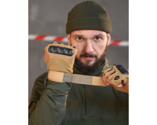 рукавички безпалі кайот TACT