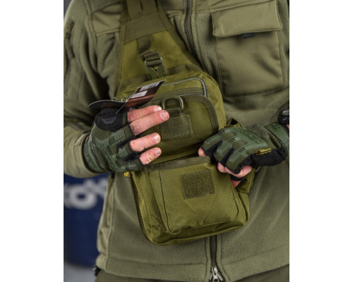 Рюкзак тактичний (Сумка-слінг) SILVER KNIGHT oliva к6 3-0