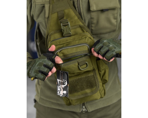 Рюкзак тактичний (Сумка-слінг) SILVER KNIGHT oliva к6 3-0