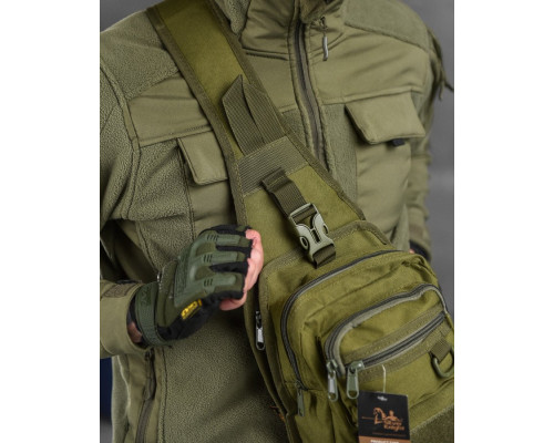 Рюкзак тактичний (Сумка-слінг) SILVER KNIGHT oliva к6 3-0