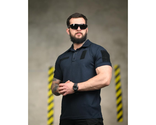 Тактичне поло (Lacosta Sport) PATRIOT синій ВТ5443