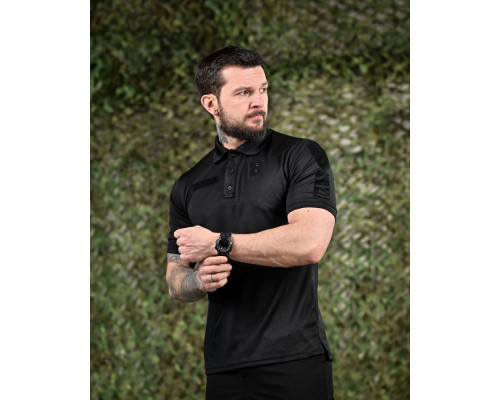 тактична футболка polo PATRIOT black ВР6347
