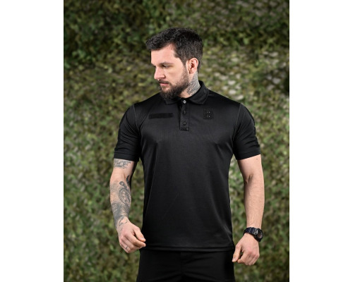 тактична футболка polo PATRIOT black ВР6347