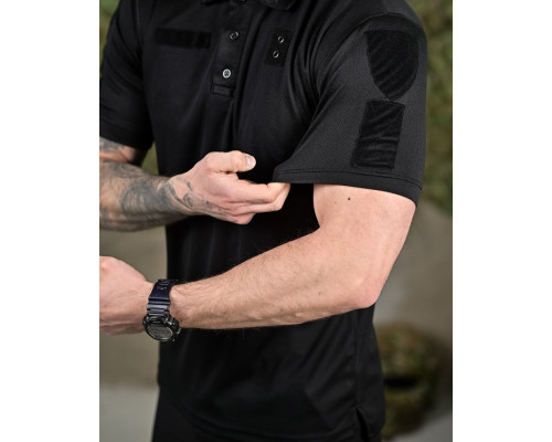 тактична футболка polo PATRIOT black ВР6347