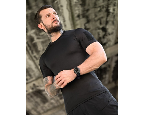 Тактична футболка, що відводить піт, samuray Cooltuch black