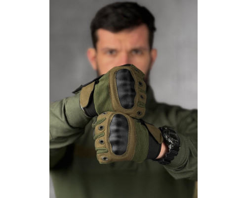 Рукавички тактичні сенсорні карбонова вставка ГР4257