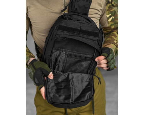 Сумка через плече тактична SILVER KNIGHT black РГ5516