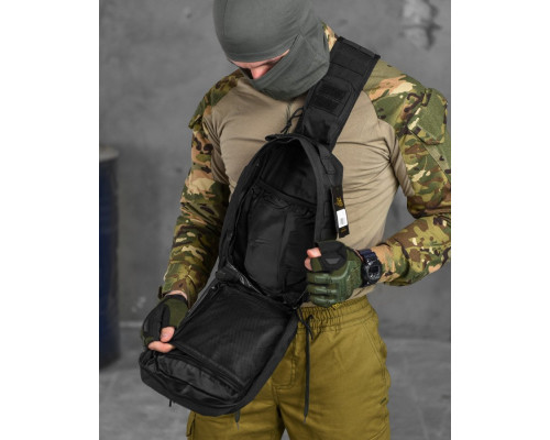 Сумка через плече тактична SILVER KNIGHT black РГ5516