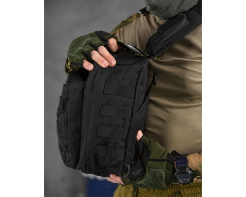 Сумка через плече тактична SILVER KNIGHT black РГ5516