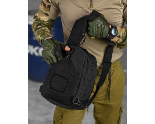 Сумка через плече тактична SILVER KNIGHT black РГ5516