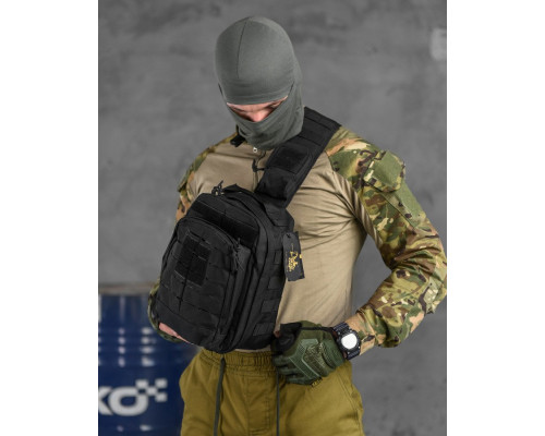 Сумка через плече тактична SILVER KNIGHT black РГ5516