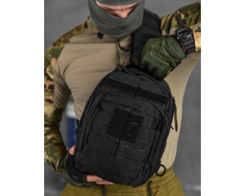 Сумка через плече тактична SILVER KNIGHT black РГ5516