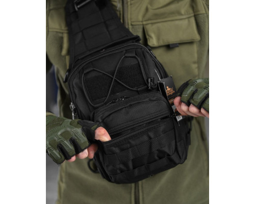 Сумка-слінг тактична SILVER KNIGHT 7л black ОИ4979