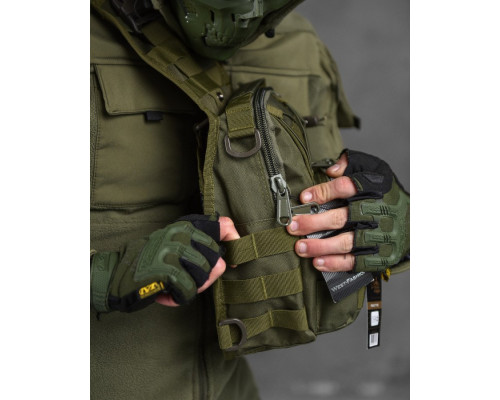 Рюкзак патрульний однолямковий SILVER KNIGHT 7л oliva ОИ2521