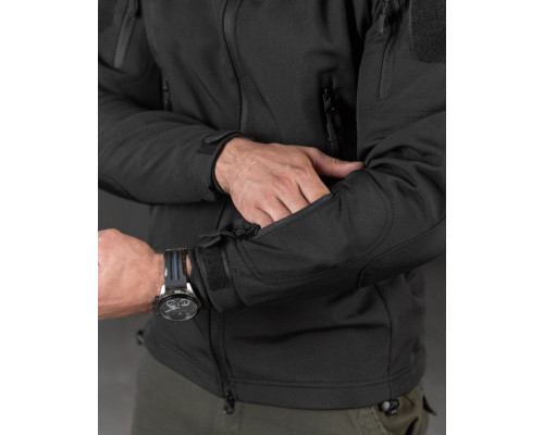 Демісезонна тактична куртка Soft Shell Silver Knight Windstoper чорна ОР1232