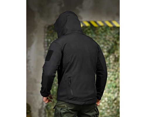 Демісезонна тактична куртка Soft Shell Silver Knight Windstoper чорна ОР1232