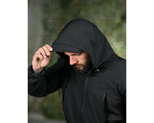 Демісезонна тактична куртка Soft Shell Silver Knight Windstoper чорна ОР1232