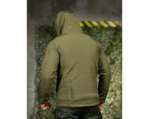 Демісезонна тактична куртка Soft Shell Silver Knight Windstoper олива ОР1233